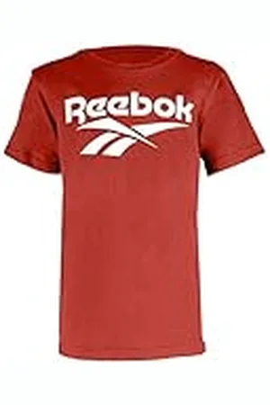 Reebok Camiseta Big Vector Stacked Logo, Red, M, Unisex niños