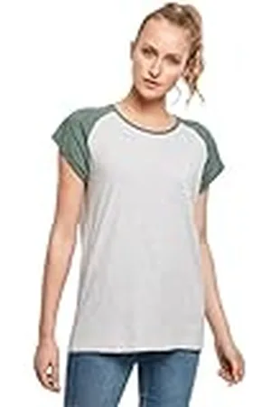Urban classics Camiseta Mujer De Mangas Cortas, Camiseta Raglan, Cuello De Corte Ancho, En Distintos Colores Y Tallas Xs - 5Xl