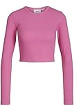 JJXX Jxfeline Str LS Rib tee Jrs Noos Camiseta de Manga Larga, Carmine Rose, XL para Mujer