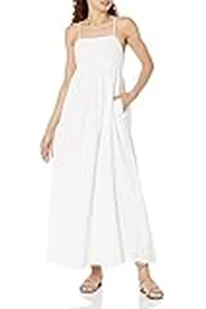 THE DROP Shyla Vestido Largo con Ojal de Algodón para Mujer, , L