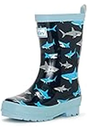 Hatley Regenstiefel Printed Wellington Rain Boot, Botas de Lluvia Bebé-Niños, Hai-Shark Frenzy, 20 EU