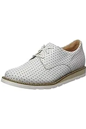 Ganter Fritzi-f, Zapatos de Cordones Derby Mujer, Blanco (Offwhite 0400), 37.5 EU Estrecho