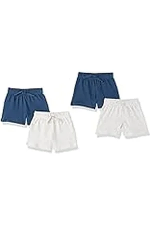 Amazon Pantalones Cortos de algodón sin Cordones - Colores interrumpidos Unisex Bebés, Pack de 4, , 3-6 Meses