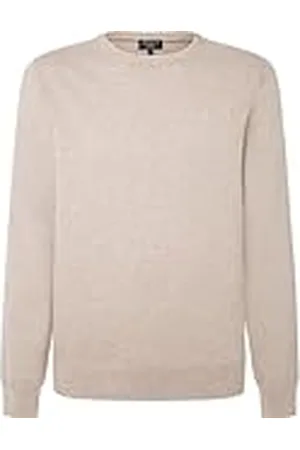 Hackett Algodón Seda Crew Prendas de Punto, , XL para Hombre
