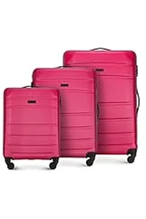 Wittchen Maleta de Viaje Juego de 3 Maletas Trolley Maletas de Cabina Juego de Maletas ABS con 4 Ruedas Spinner Cerradura de combinación Asa telescópica Globe Line