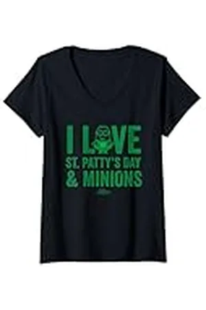 Minions Mujer I Love St Patty’s Day Camiseta Cuello V