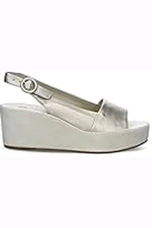 Högl Högl Seaside, Sandalias con Plataforma Mujer, Multicolor (Ivory/Grey 1460), 37.5 EU