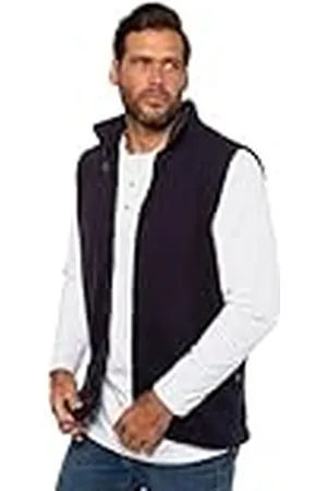 JP 1880 Chaleco de Forro Polar, Chaqueta para Hombre, Azul (Dunkel Marine), XL