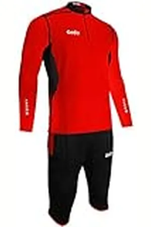 Gedo LF131407 Chándal técnico para Entrenamiento con Pantalon Pirata, Hombre, Negro-Rojo Fluo, 3XS