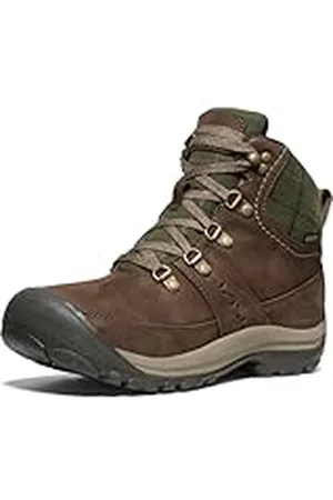 Keen Kaci 3 Winter Mid Impermeable, Botas para Senderismo Mujer, Dark Earth/Green Plaid, 38.5 EU
