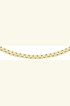 Amazon Collar de Cadena en Forma de Caja de Plata de Ley Chapada en Oro, 61 cm