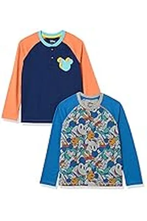 Amazon Disney | Marvel | Star Wars Camisetas Henley de Manga Larga Niño, Pack de 2, , 3 años