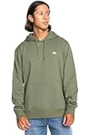 Quiksilver Jersey de Forro Polar básico con Capucha para Hombre, Color Verde XXL
