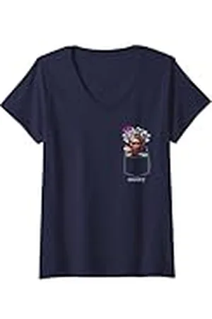 Chucky Mujer It’s Showtime Faux Pocket Camiseta Cuello V