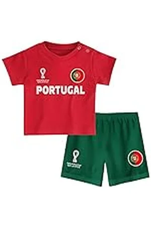 FIFA Unisex Kinder Official World Cup 2022 Tee & Short Set, Toddlers, Portugal, Team Colours, Age 2, Red, Small