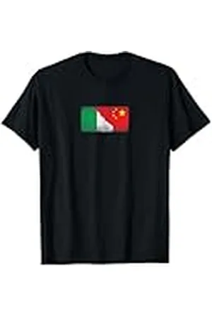 Irreverent Tees Banderas de Italia y China - Italiano Chino Camiseta