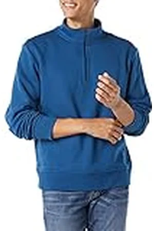 Amazon Sudadera polar de manga larga y cremallera de un cuarto Hombre, , XS