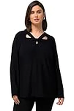 Ulla Popken Camiseta con Corte, Armada Oscura, 48-50 para Mujer