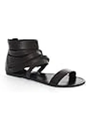 Pieces® Connie Leather Sandal Black - Sandalias de Cuero Mujer, Color Negro, Talla 38