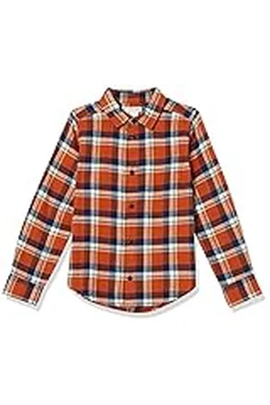 Amazon Camisa de Franela con Botones Niño, , 10 años