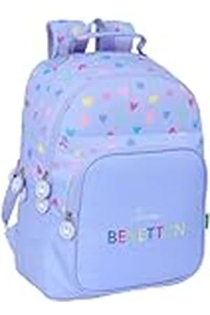 Safta BENETTON - Mochila Escolar Infantil, Ideal para Niños de Diferentes Edades, Cómoda y Versátil, Calidad y Resistencia, 32x15x42 cm