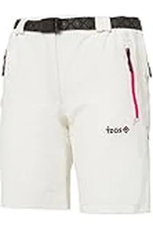 Izas Soar Pantalón Elástico Corto, Mujer, White/Fuxia, L