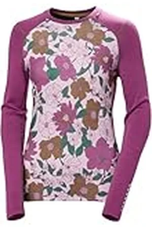 Helly Hansen LIFA® Merino - Capa Base de Manga Larga con Estampado gráfico de Peso Medio para Mujer