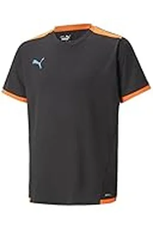 PUMA Camiseta Teamliga Jr fútbol, Unisex niños, Black-Ultra Orange, 116