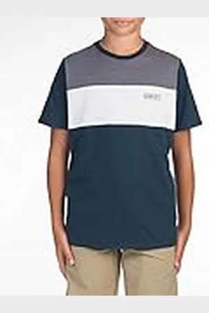 Hurley B Dri-Fit Blocked Top SS T-Shirt, Niños, Armería Navy/(Blanco), L