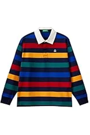 Benetton Camiseta Polo M/L 3tbxc301m Camisa, , 150 cm para Niños