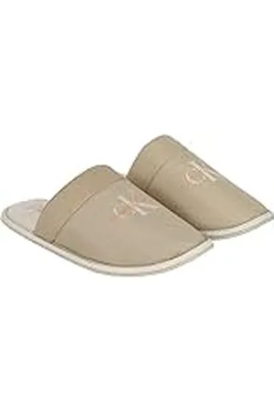 Calvin Klein Jeans Hombre Zapatillas para estar en casa Slipper Calentitas, Multicolor (Plaza Taupe/Apricot Orange), 40 EU