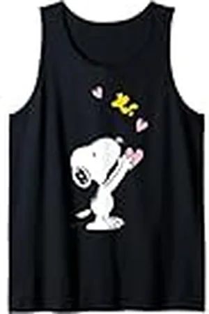 Peanuts Snoopy Woodstock Mi corazón sale contigo Camiseta sin Mangas