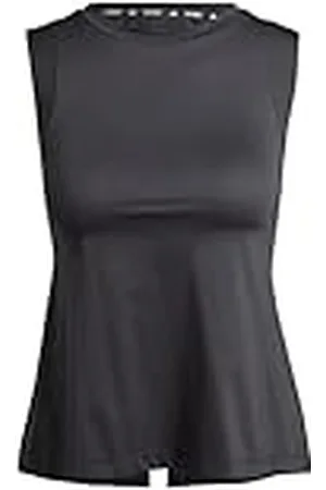 adidas Mujer Studio Tank Top, Black/Grey Six, XL
