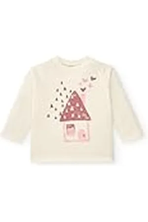Tuc Tuc Camiseta de Manga Larga en Color Crema con Estampado de casa para niña de la colección Freezy (Talla 6 Meses)