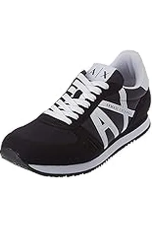 Armani Exchange Rio Side Logo, Zapatillas para Hombre, Multicolor (Black+White), 40.5 EU