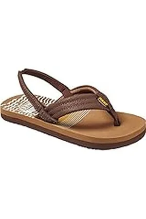 Reef Little Ahi, Chanclas Niños, Marrón (Dark Brown Stri Dsi), 19/20 EU