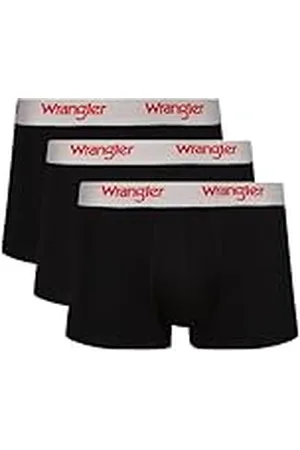 Wrangler Hombres Bañador Negro con Cintura Gris Paquete de 3 Medio
