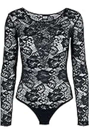 Urban classics Ladies Lace Longsleeve Body Bodi modeladora, , XS para Mujer