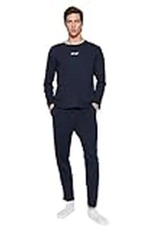 Trendyol Man Motto Knitted T-Shirt-Trousers Pajama Set Juego de Pijama, , XL para Hombre