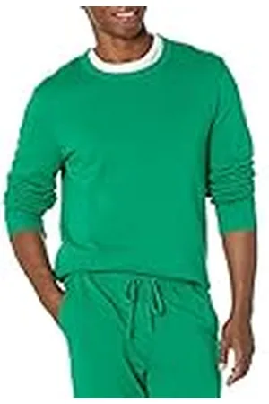 Amazon Sudadera en felpa francesa ligera con cuello redondo y manga larga (disponible en talla grandes y largos especiales) Hombre, , L