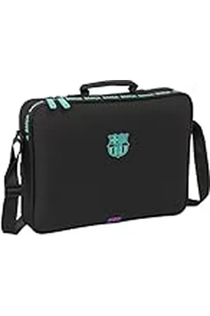 Safta M385, F.C. Barcelona 3ª EQUIPACIÓN-Cartera Extraescolares, Maletín Portatodo, Bandolera, Cómoda y Versátil, Calidad y Resistencia, 38x6x28 cm, Color Unisex niños, Estándar