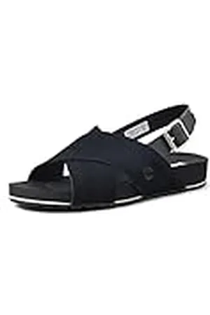 Timberland Malibu Waves Basic X Strap, Sandalias para Mujer, Negro (Black Suede), 37.5 EU