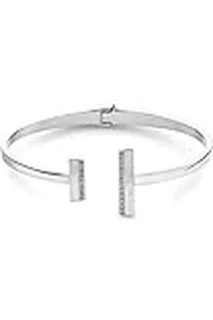 Calvin Klein Pulsera Bangle Abierta para Mujer Colección MINIMAL LINEAR en Acero Inoxidable con Cristales - 35000160