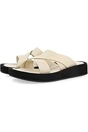 Gioseppo Sandalias de Piso Grueso de Tiras Color Off-White para Mujer Issou