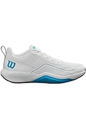 Wilson Rush Pro Lite, Zapatillas de Tenis Hombre, White/Atomic Blue/Navy Blazer, 47 1/3 EU