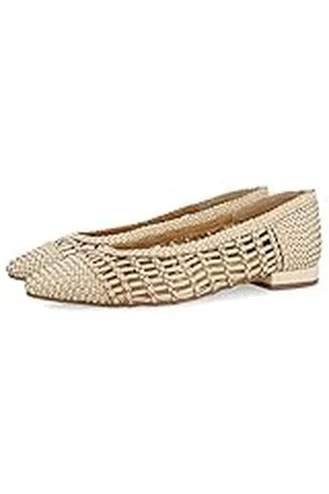 Gioseppo Bailarinas Off-White de Piel Trenzada con Atado para Mujer sagada