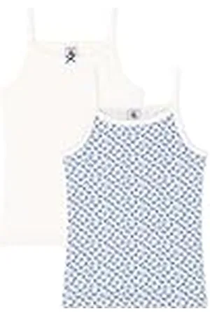 Petit Bateau A0A4D, Camisas de Tirantes Niñas (Pack de 2), , 10 años