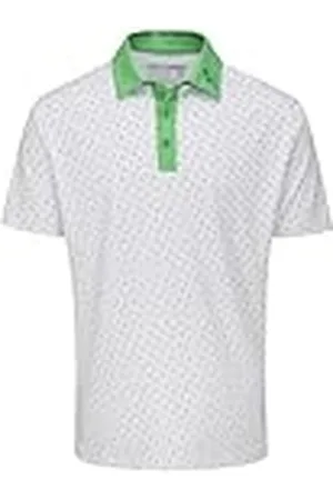 Stuburt Fischer-Polo de Manga Corta, Transpirable, Ligero, Ajuste clásico, Absorbe la Humedad Camisa, , M para Hombre
