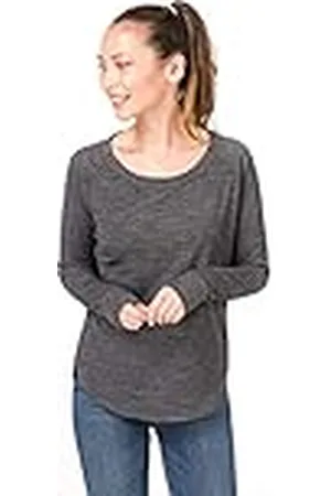 Supernatural W City Crew - Camiseta de Manga Larga para Mujer, con Lana de Merino, Talla XS, Color Negro