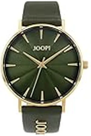 JOOP! Reloj de Mujer Quarzo Analógico, con Correa de Cuero, Khaki, Resistente al Agua hasta 5 Bar, Se Entrega en Caja de Regalo, 2035044